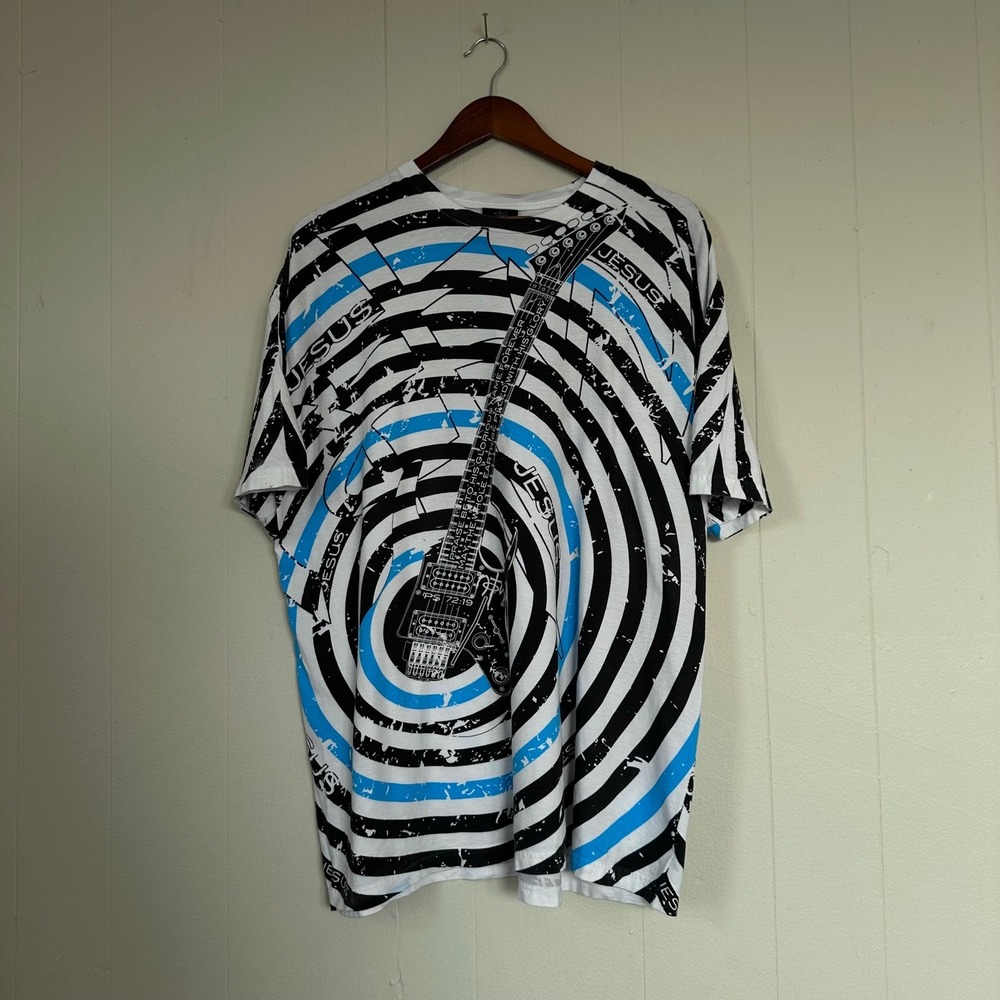 Vintage 2000s Jesus All Over Print Tee Shirt Size XL